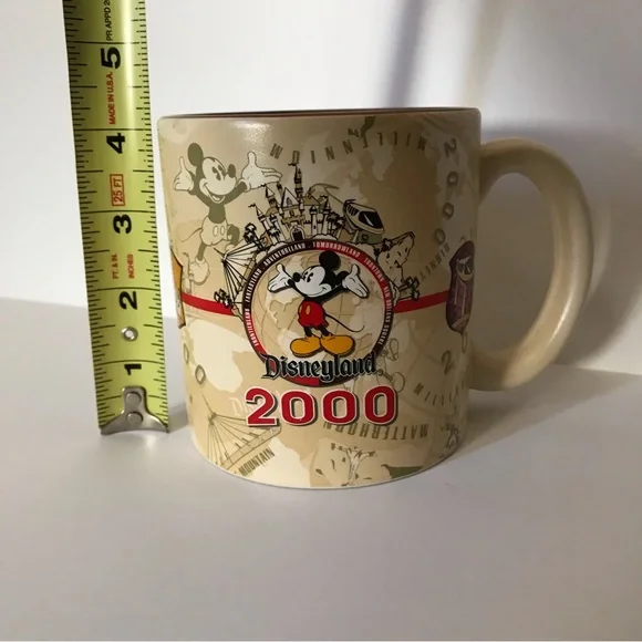 Disneyland Mickey Mouse 2000 Millennium Coffee Tea Soup Mug 16oz Ceramic - Picture 12 of 12